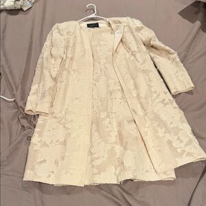 Lafayette 148 New York Cream Floral Midi Dress